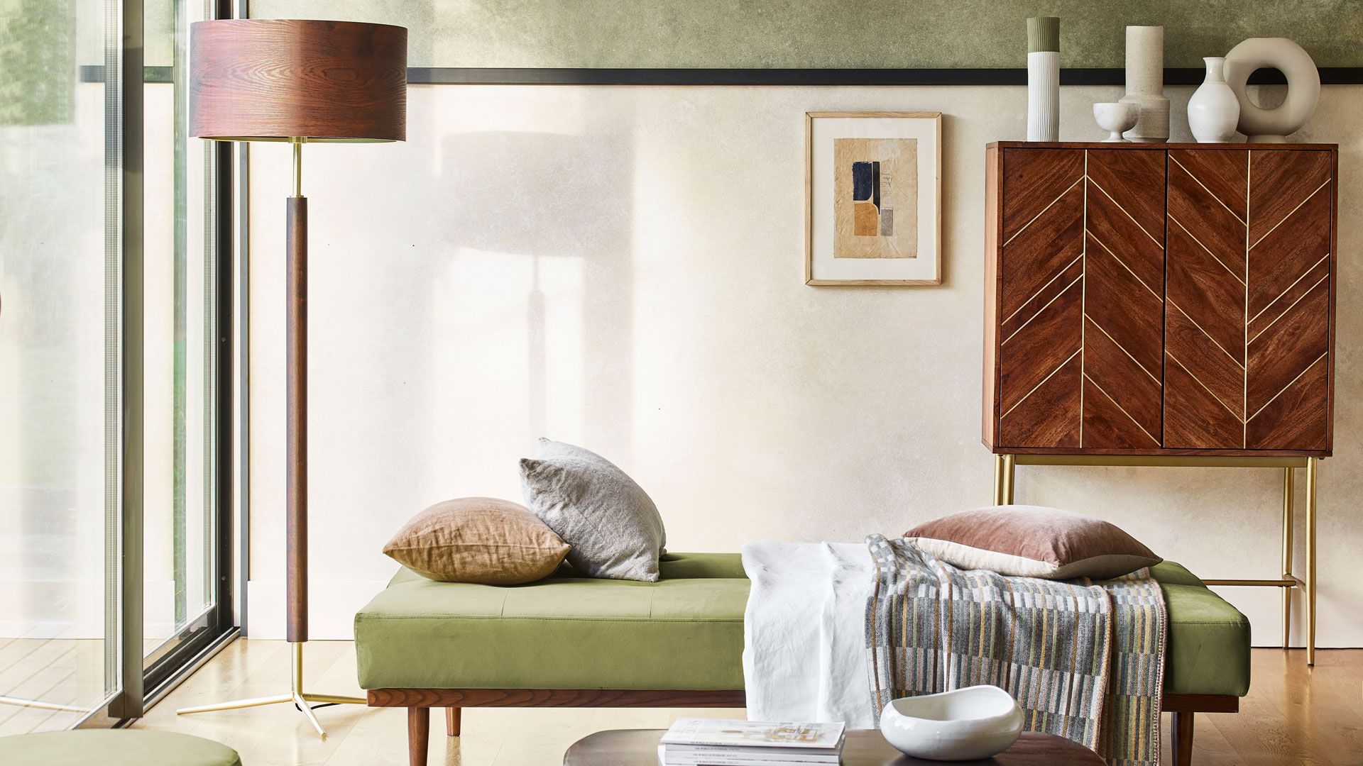 contemporary living room with dark wood living room trends 2023