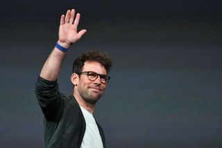 British cyclist Mark Cavendish arrives to take part in the official presentation of the 2022 Tour de France 