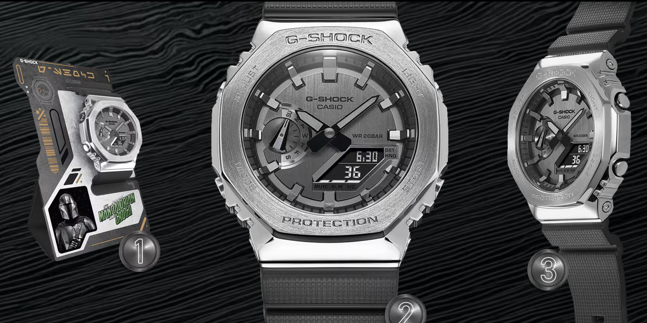 a silver wristwatch
