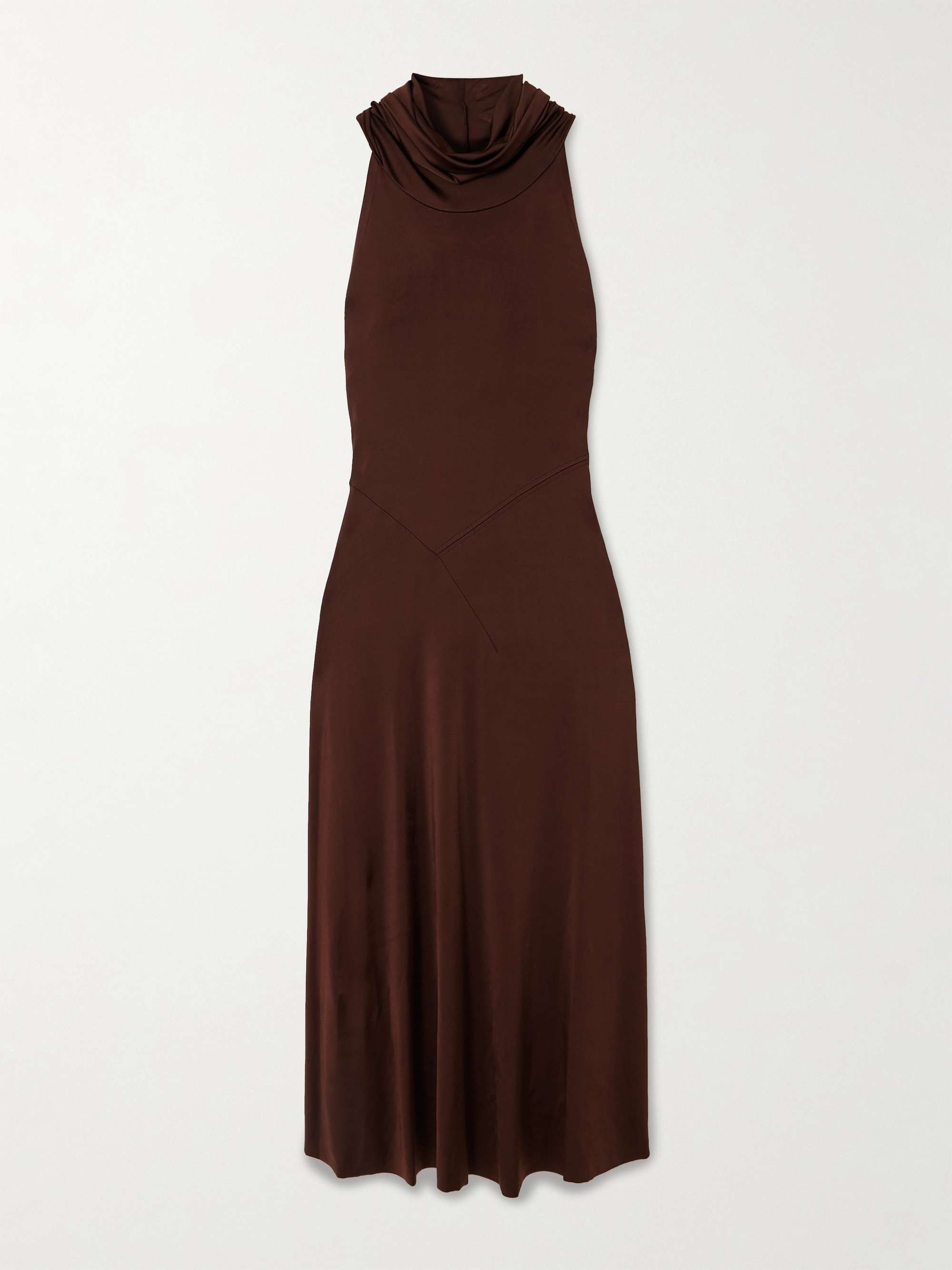 Hooded Stretch-Jersey Midi Dress