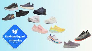 Shoes on gradient background wwith Tom's Guide deal badge