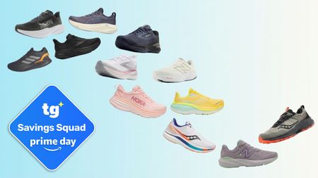 Shoes on gradient background wwith Tom's Guide deal badge