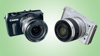 The EOS M and 1 J1 were the first mirrorless cameras from Canon and Nikon