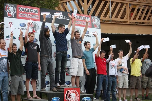 Elite men's podium at the WORS #1: Iola Bump &amp; Jump
