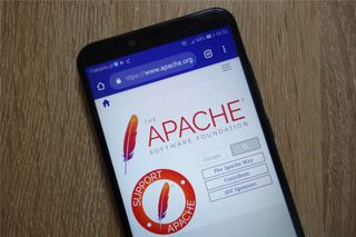 The Apache Foundation website as seen on a smartphone