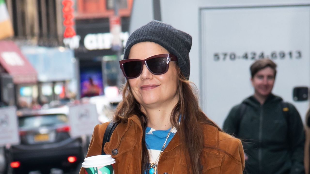 Katie Holmes is seen on December 29, 2024 in New York