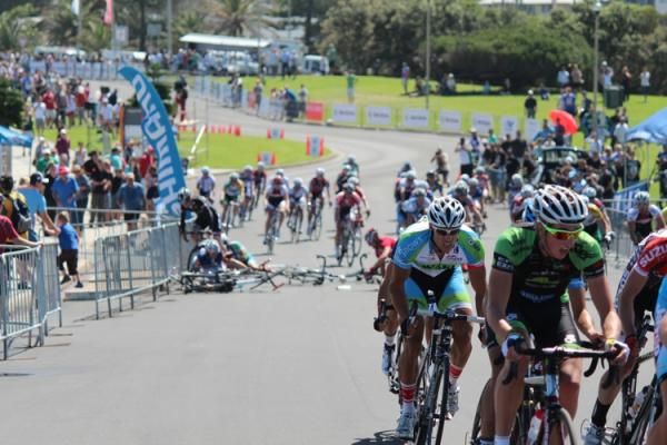 "Chute, chute", riders hear the sounds of carbon hitting tarmac behind them.