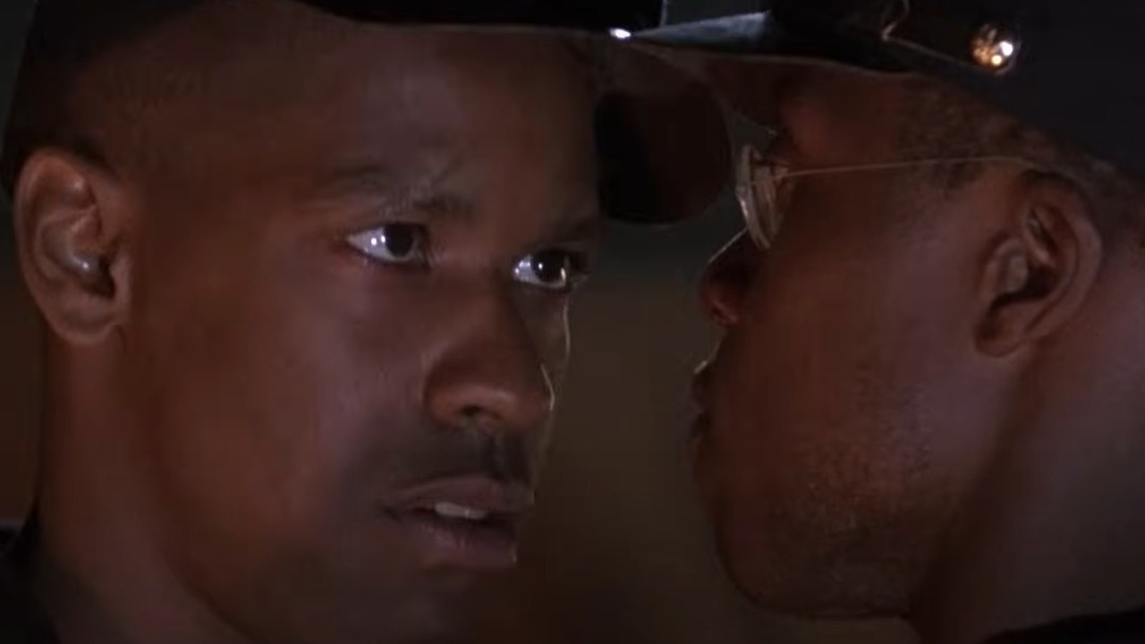 Denzel Washington getting in another soldier's face in Glory