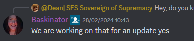 A discord post from the Helldivers 2 discord that reads: 