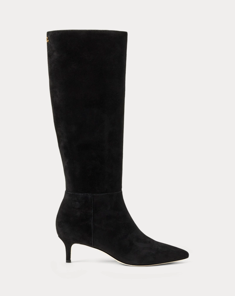 Mckay Suede Tall Boot Heel