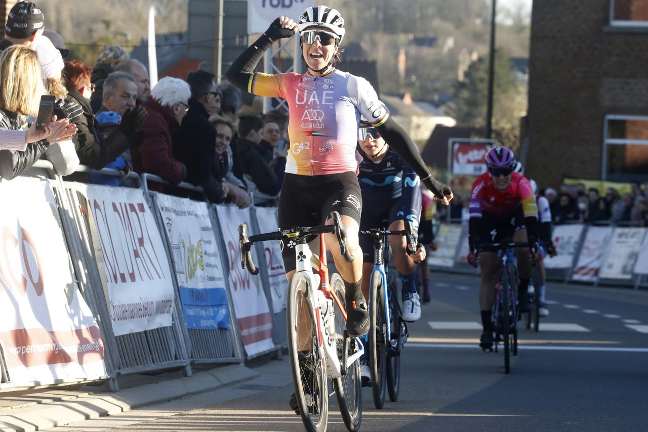 Omloop van het Hageland 2022 - 11th Edition - Tienen - Tielt Winge 128,2 km - 27/02/2022 - Marta Bastianelli (ITA - UAE Team ADQ) - photo Gomez/SprintCyclingAgency&Acirc;&copy;2022