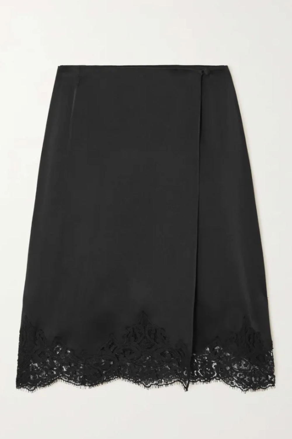 STELLA MCCARTNEY, + Net Sustain Lace-Trimmed Satin Skirt