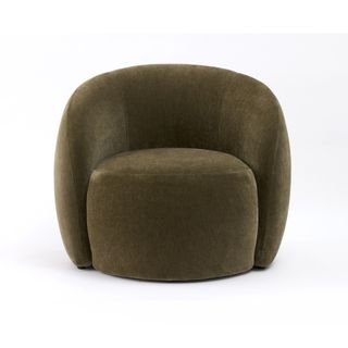 The curvaceous green Geneva chair by Feather & Black