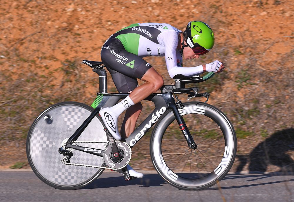 Louis Meintjes (Dimension Data) in the stage 3 time trial at Violta ao Algarve