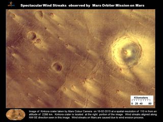 Wind Streaks on Mars