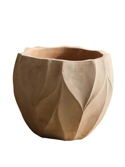 Faceted Terracotta Taper Planter
