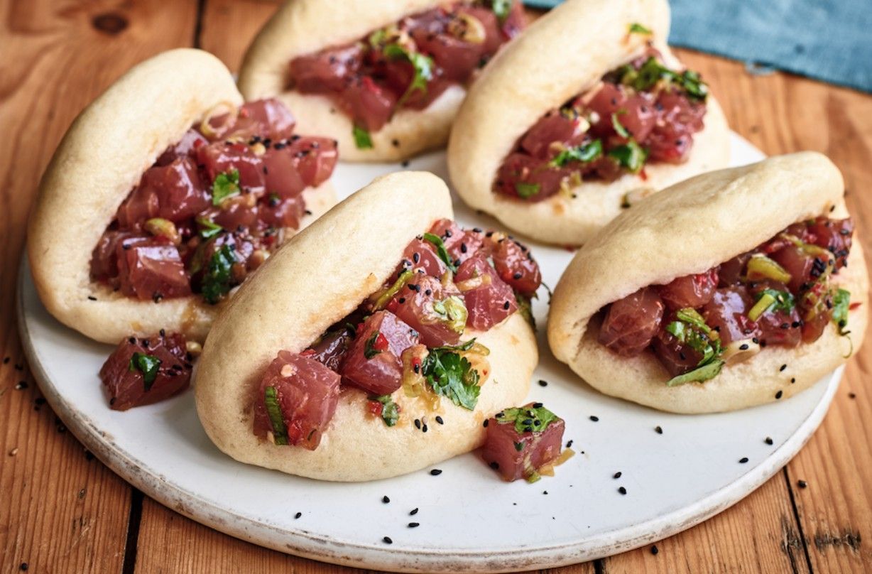 Nadia Hussain&#039;s bao buns spicy tuna