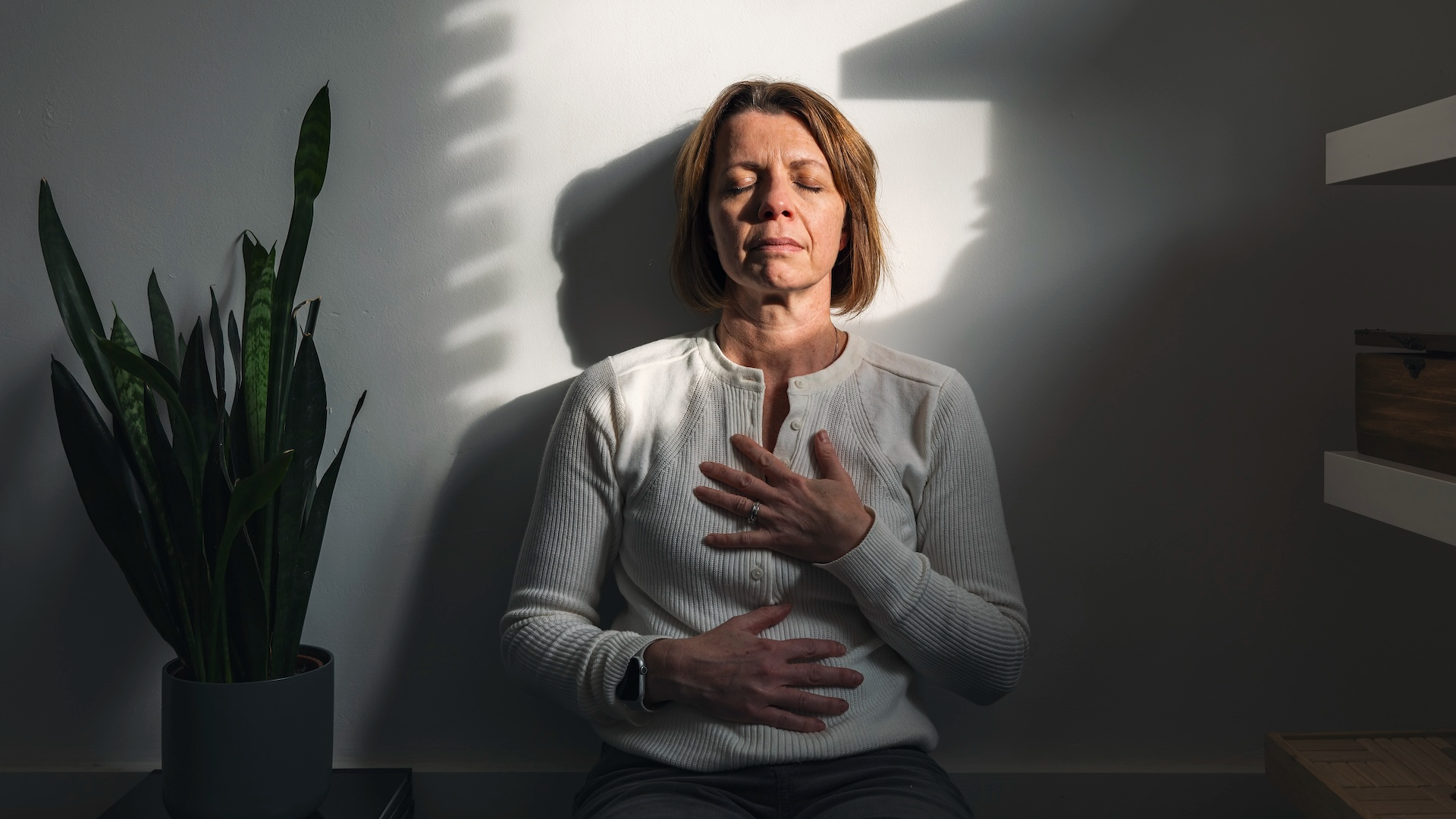 woman meditating