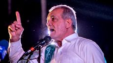 Masoud Pezeshkian at the final rally of his campaign