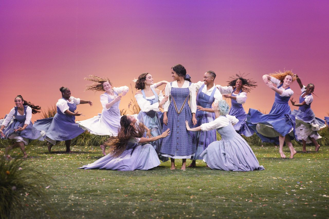 Beauty and the Beast cast on stage in Beauty and the Beast: 30th Celebration
