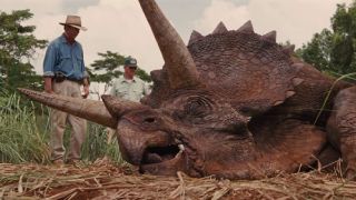 The triceratops in Jurassic Park.