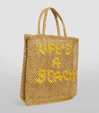 Womens the Jacksons Yellow Large Life’s a Beach Tote Bag | Harrods Uk