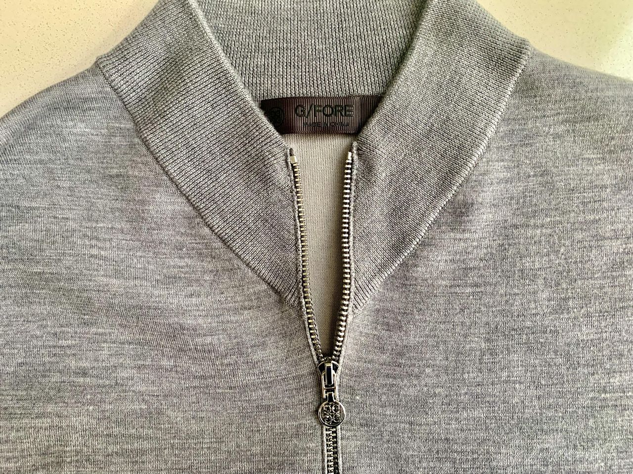 G/FORE Quarter Zip V Neck Sweater