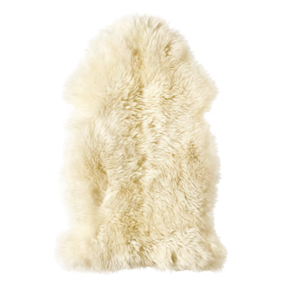 an IKEA sheepskin fur rug or throw