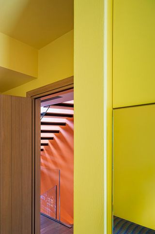 The bedrooms are painted in yellow and green