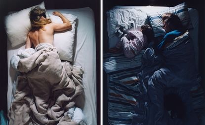 people sleeping in bed, from photography book Like Someone Alive, by Dorothy Sing Zhang