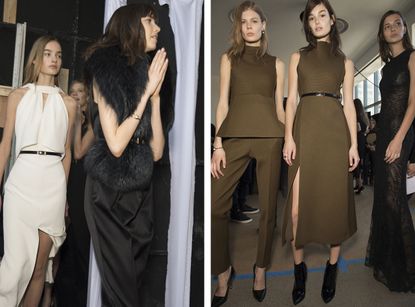 Females modelling smart outfits of Jason Wu's
