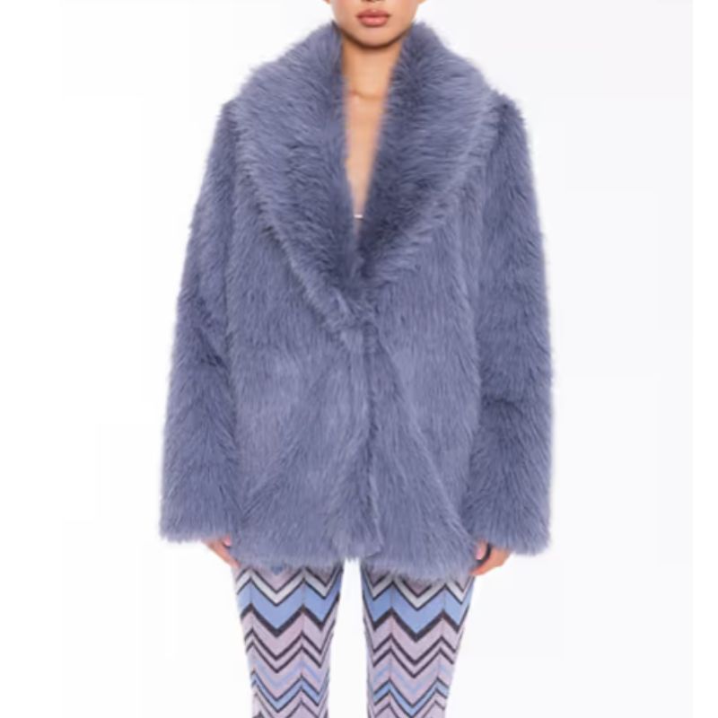 Collective the Label, Shawl Collar Faux Fur Coat