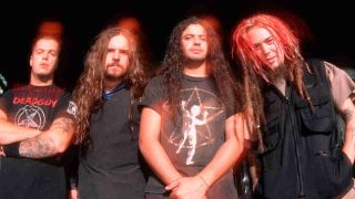 Sepultura posing for a photograph in 1996