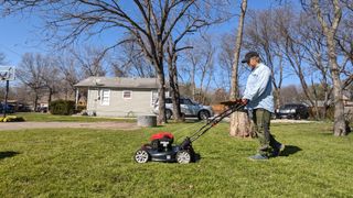 Troy-Bilt XP 21 in. 163 cc Briggs and Stratton ReadyStart Engine 3-in-1 Gas RWD Self Propelled TB310B Lawn Mower