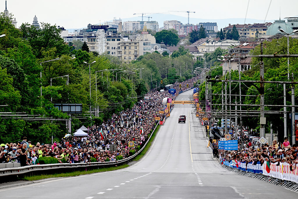 SOFIA, BULGARIA - MAY 10: General view of the atmosphere during the 109th Giro d&amp;amp;apos;Italia 2026, Stage 3 a 175km stage from Plovdiv to Sofia / #UCIWT / on May 10, 2026 in Sofia, Bulgaria. (Photo by Dario Belingheri/Getty Images)