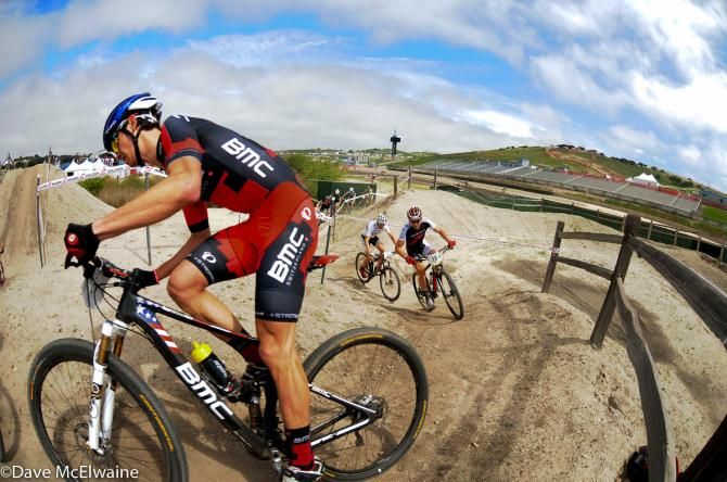 Stephen Ettinger (BMC) racing short track at the Sea Otter Classic