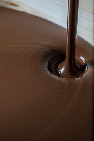Alain Ducasse chocolate in the process of being made