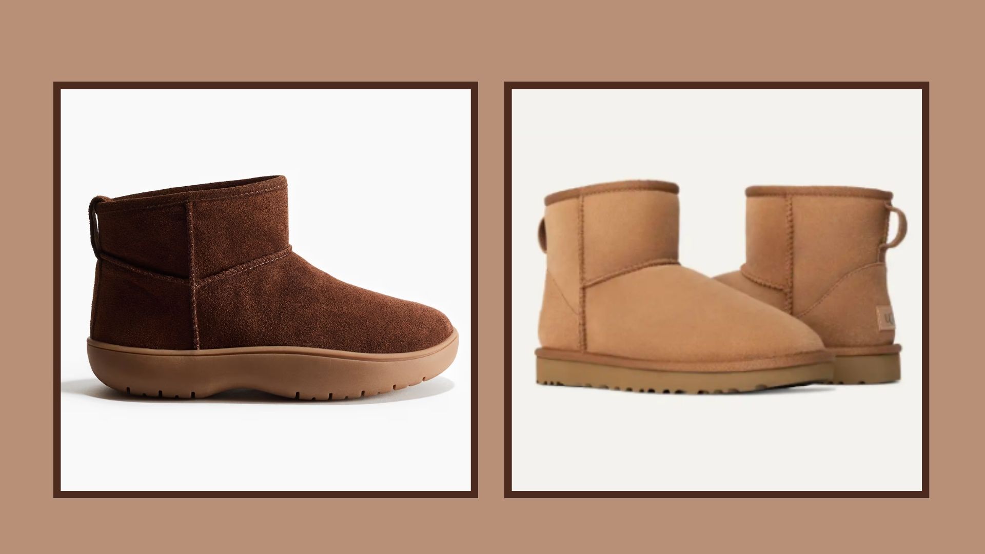 high street lookalike for UGG classic mini boot with waterproof, winter update sole