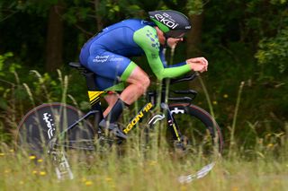 TURNHOUT BELGIUM JUNE 12 Declan Irvine of Australia and Team Novo Nordisk sprints during the 93rd Baloise Belgium Tour 2024 Stage 1 a 12km individual time trial stage from Beringen to Beringen on June 12 2024 in Beringen Belgium Photo by Luc ClaessenGetty Images