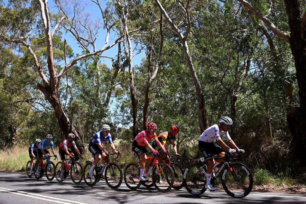 Stefan De Bod (EF Education-EasyPost), Jacopo Mosca (Lidl-Trek), Gil Gelders (Soudal Quick-Step), Maurice Ballerstedt (Alpecin-Deceuninck), Simon Geshke (Cofidis), Ant&oacute;nio Morgado (UAE Team Emirates) and Franck Bonnamour (Decathlon AG2R La Mondiale)