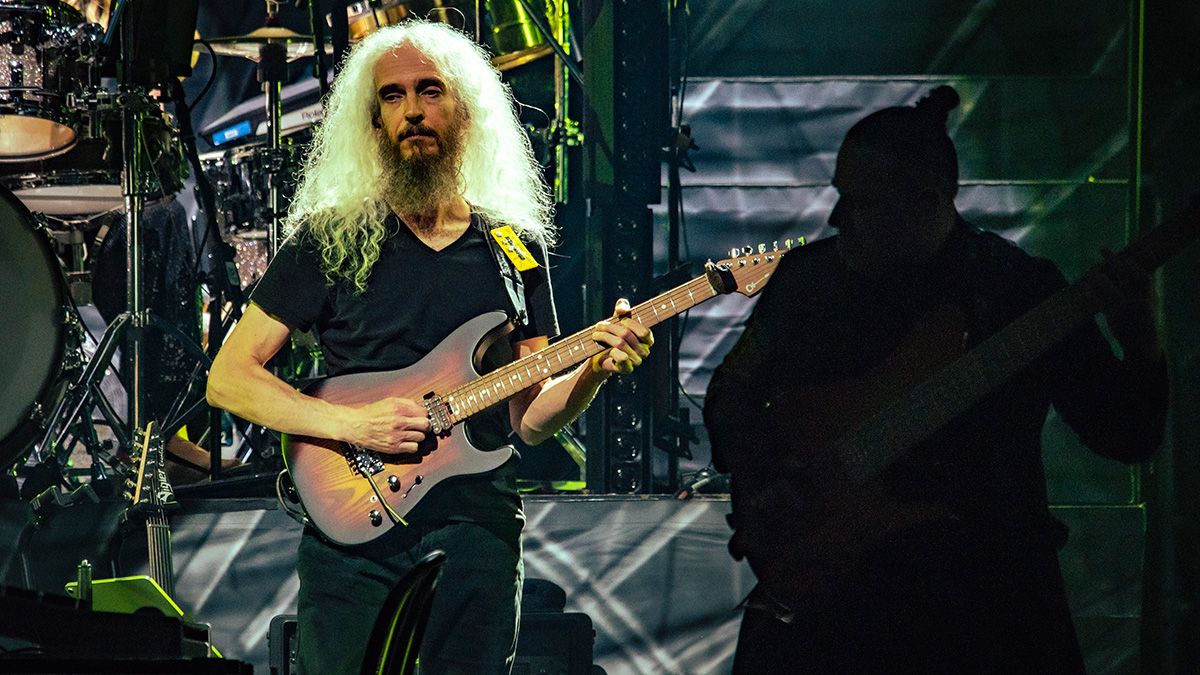 Guthrie Govan, a member of Hans Zimmer&#039;s band, performs on stage at Pala Alpitour on May 01, 2023 in Turin, Italy