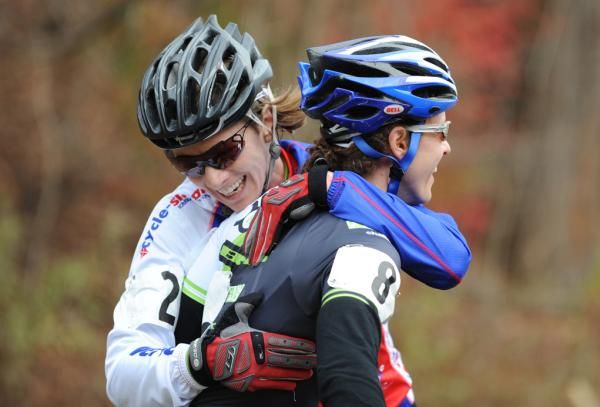 Teammates Sally Annis and Sara Bresnick-Zocchi (crossresults.com p/b JRA Cycles) were pleased with fifth and second, respectively.