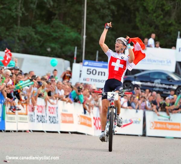 Thomas Litscher (Switzerland) wins the under 23 men's cross country