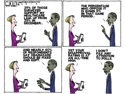 Obama cartoon approval rating