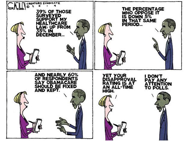 Obama cartoon approval rating