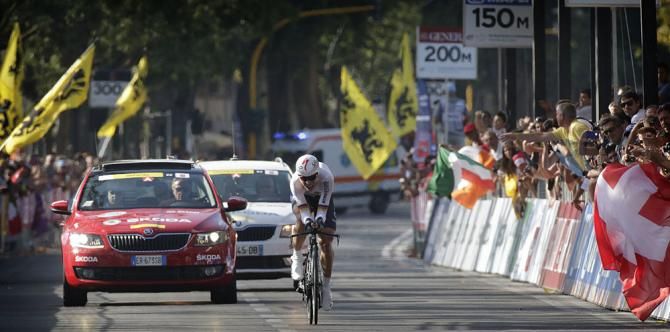 Tony Martin (Germany) heads for the finish