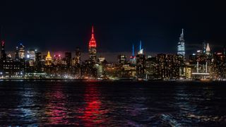 The Empire State Building in New York City was illuminated with red lights to celebrate the landing of NASA's Mars rover Perseverance.