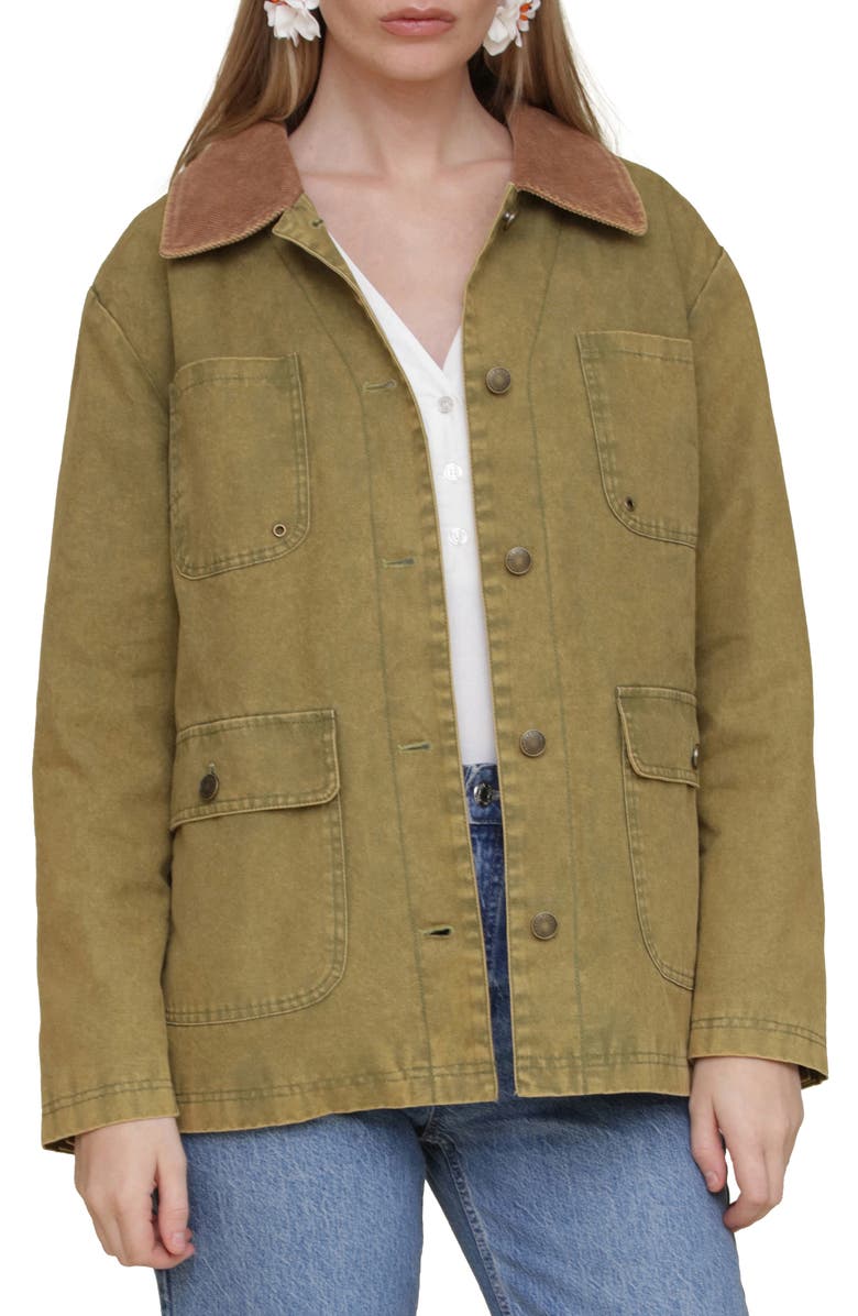 Contrast Collar Barn Jacket
