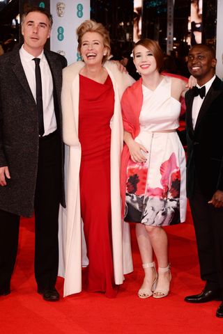 Emma Thompson and family at the BAFTAs 2014