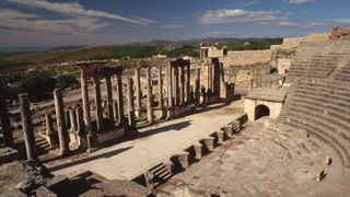 Tunisia, the land where the Sousse catacombs are located, is home to many ancient sites. This image shows the city of Dougga (also known as Thugga) a city that flourished in Tunisia around 2,000 years ago, the same time that the Sousse catacombs were in use. 